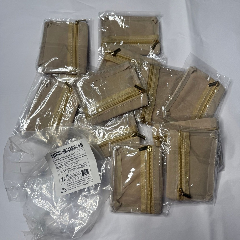 Set of 12 Mini Jewelry Holder Pouch Bags New